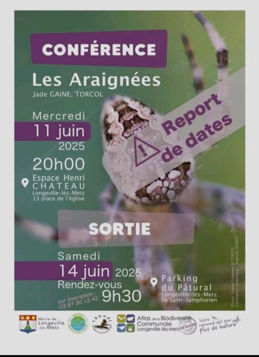 11 juin conference araignees longeville les metz