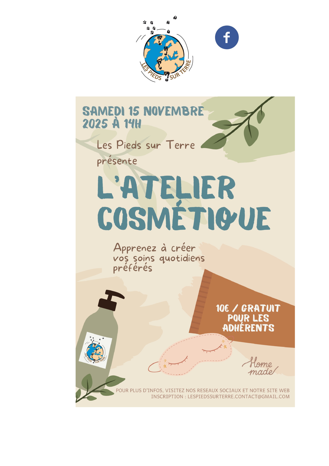 15 nov atelier cosmetique mes pieds sur terre