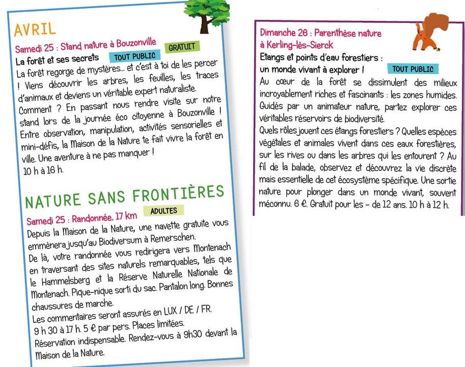 25 avril et 26 avril maison nature 2