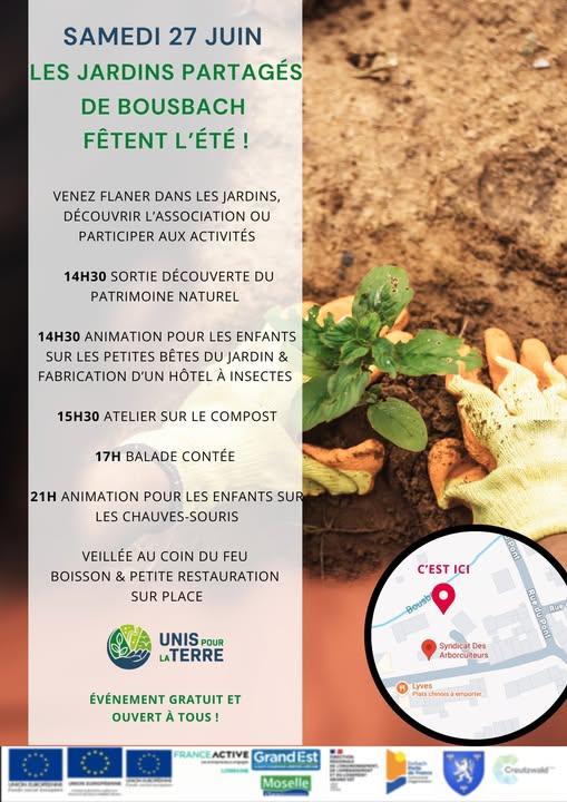 27 juin bousbach unis pour la terre fete du jardin