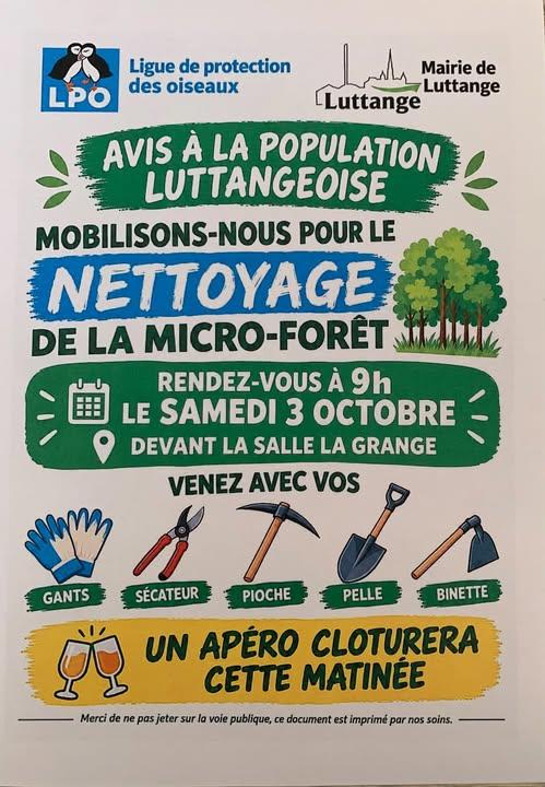 3 oct luttange lpo nettoyage foret