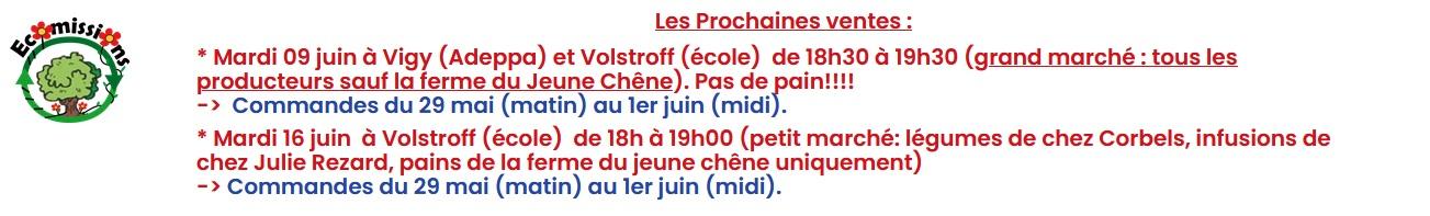 9 et 16 juin ecomissions