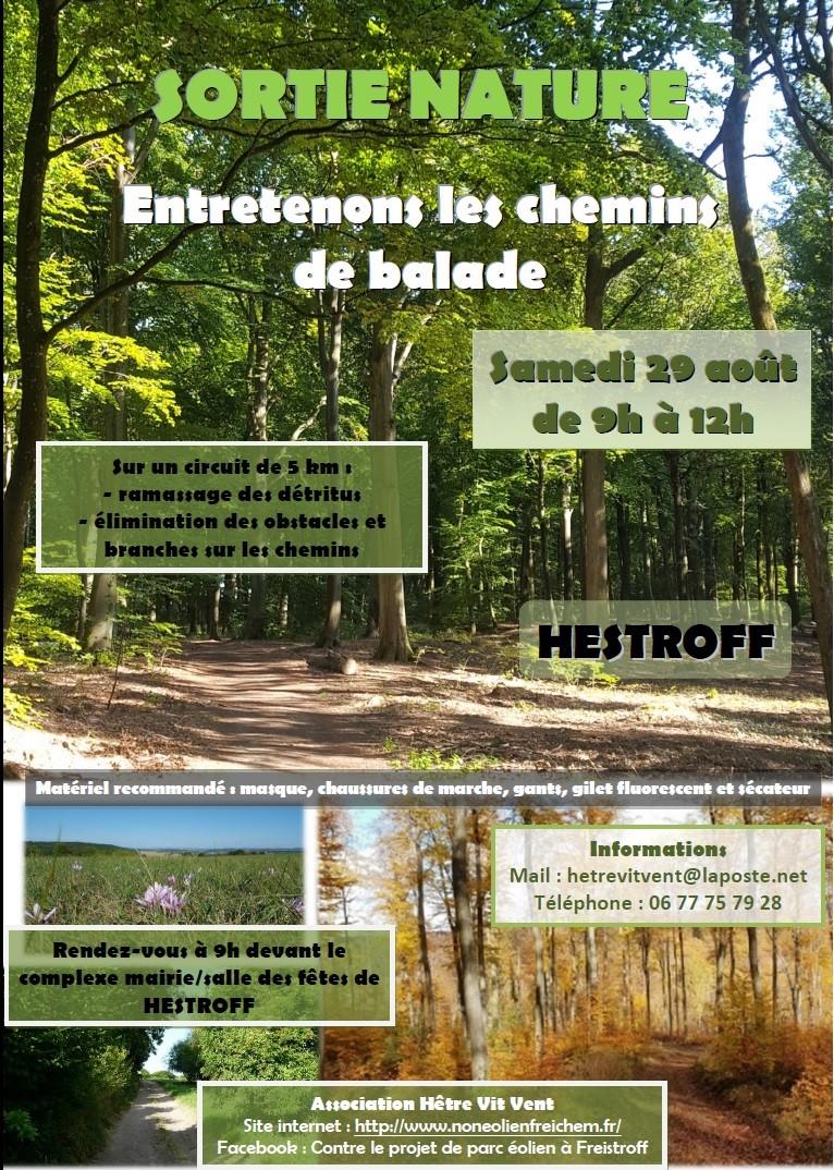 Affiche entretien chemins balade