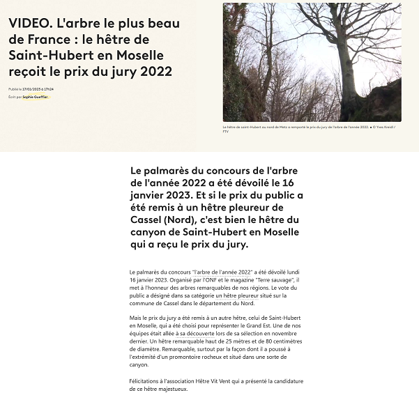 Article france3 17 janvier 2023