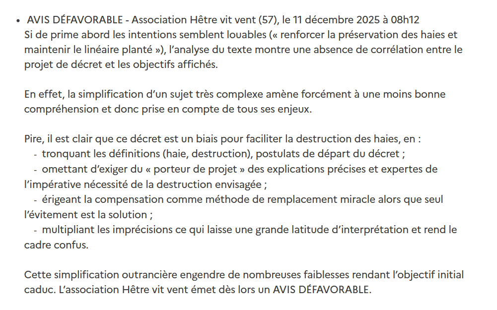 Avis hvv decret haies