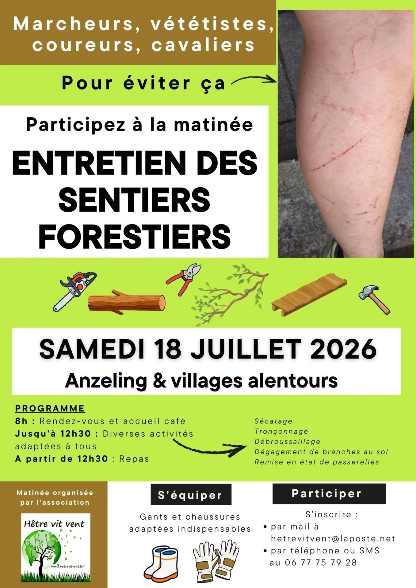 Entretien sentiers 18 juillet 2026
