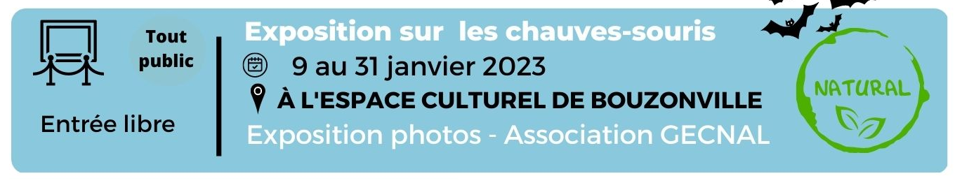 Expo photo gecnal chauves souris jusqu au 31 janvier