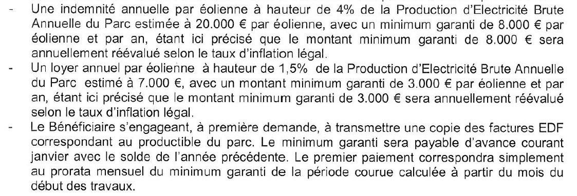 Montant percu lors d exploitation