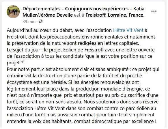 Publication facebook liste