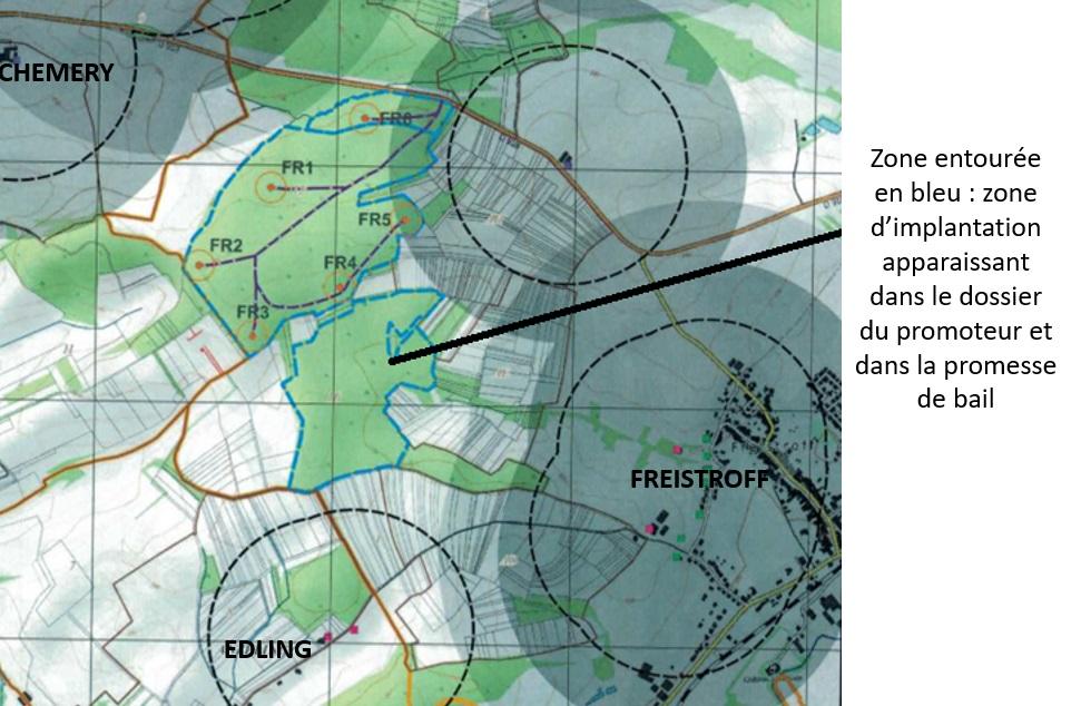 Zone prevue pour implantation